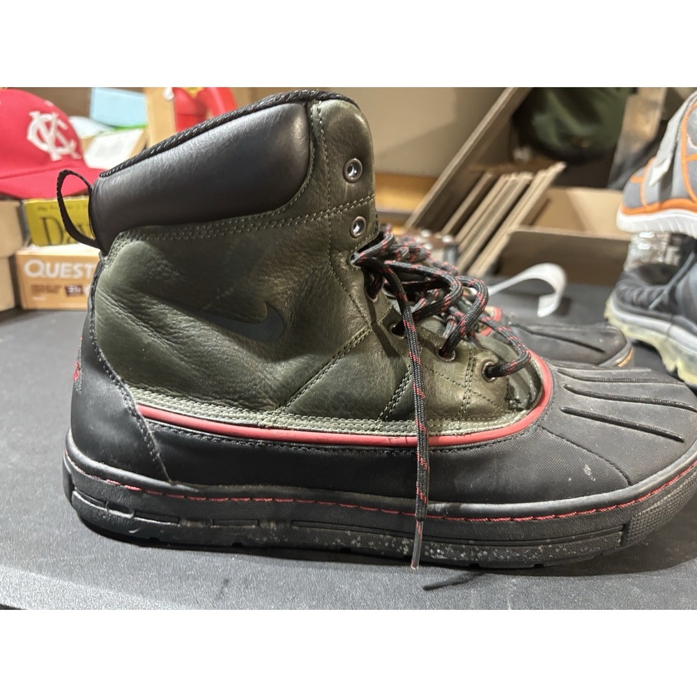 Y2K Nike Woodside ACG Duck Boots Green Black Waterproof Mens Size 12 #386469-300